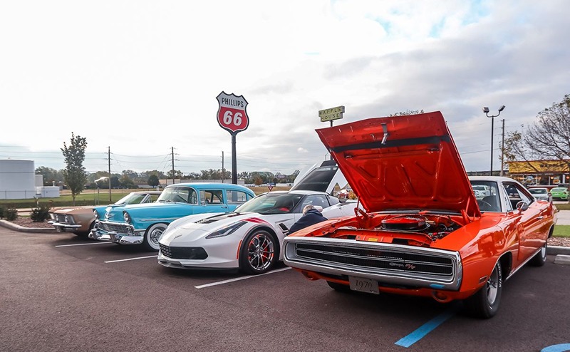 Laguna Niguel Cars And Coffee lineup of cars - official website pic